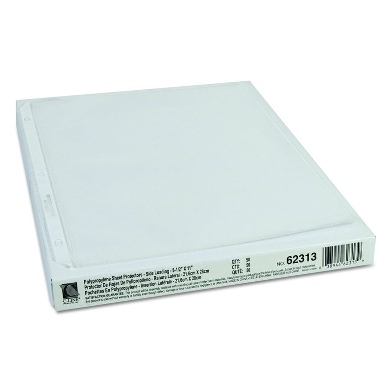 C-Line Side Loading Polypropylene Sheet Protectors, Clear, 2", 11 x 8.5, 50/Box - Image 3